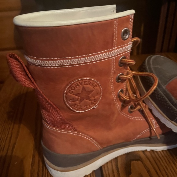 Brown Leather Converse Boots Chuck Taylor size 10 - Picture 3 of 13